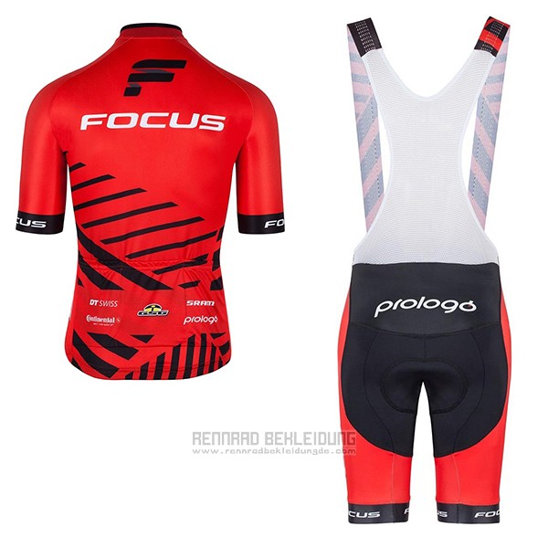 2017 Fahrradbekleidung Focus XC Rot Trikot Kurzarm und Tragerhose